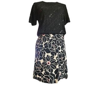 Westbound Stretch Size 10 A Line Floral Skirt